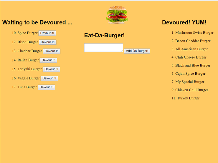 APPLICATION Eat-Da-Burger