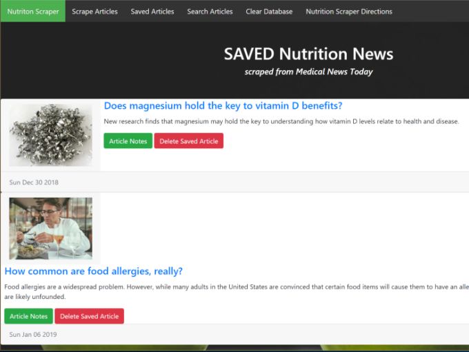 Save Nutrition Articles