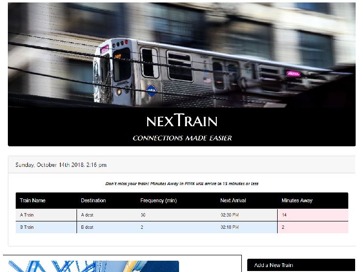 APPLICATION nexTrain